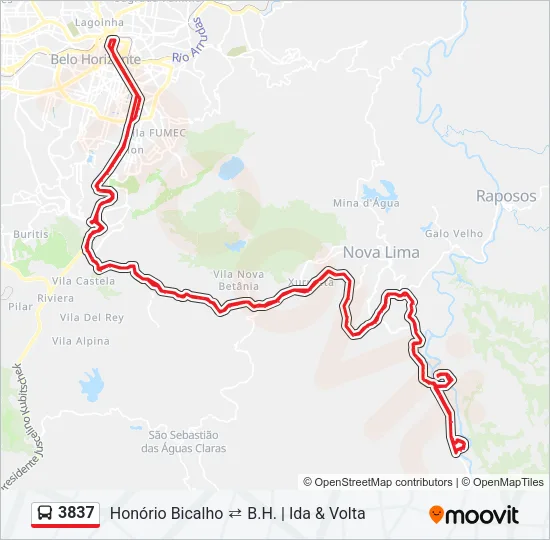 3837 Bus Line Map
