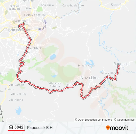 3842 Bus Line Map