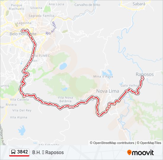 3842 bus Line Map