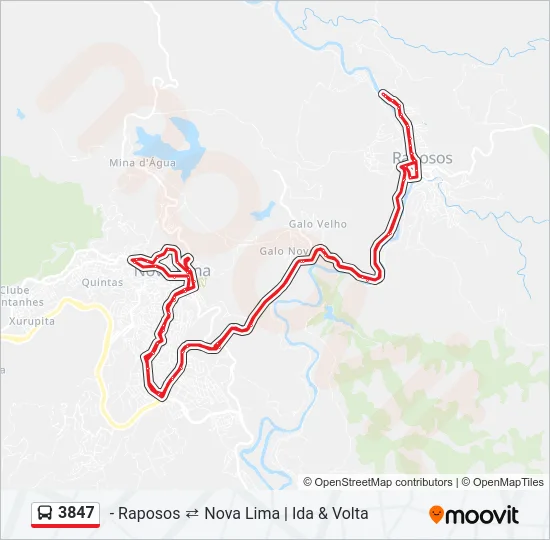 3847 Bus Line Map