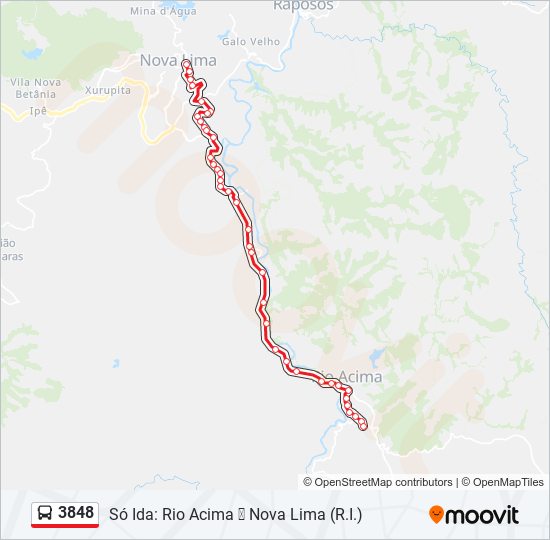 3848 bus Line Map