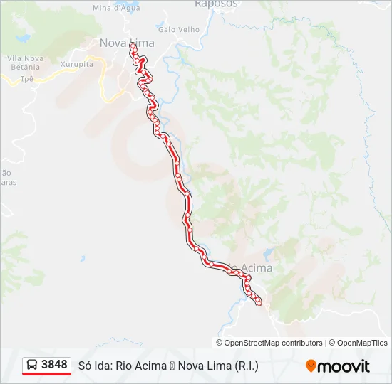 3848 Bus Line Map