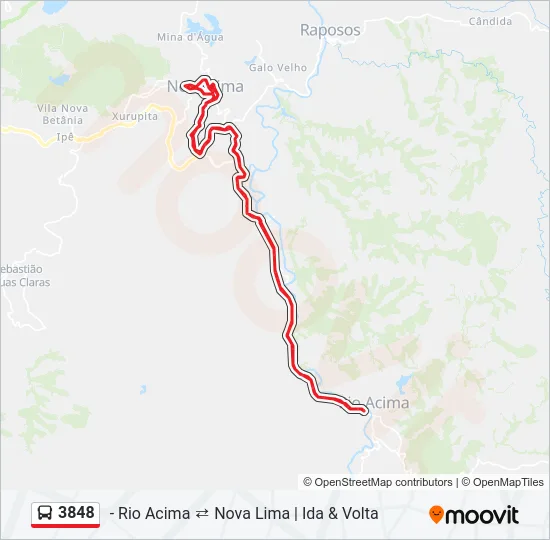 3848 Bus Line Map