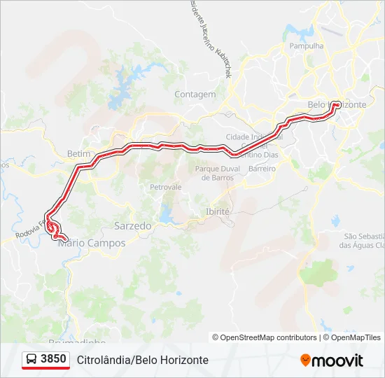 3850 Bus Line Map