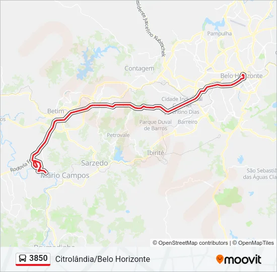 3850 Bus Line Map