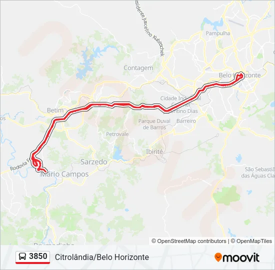 3850 Bus Line Map