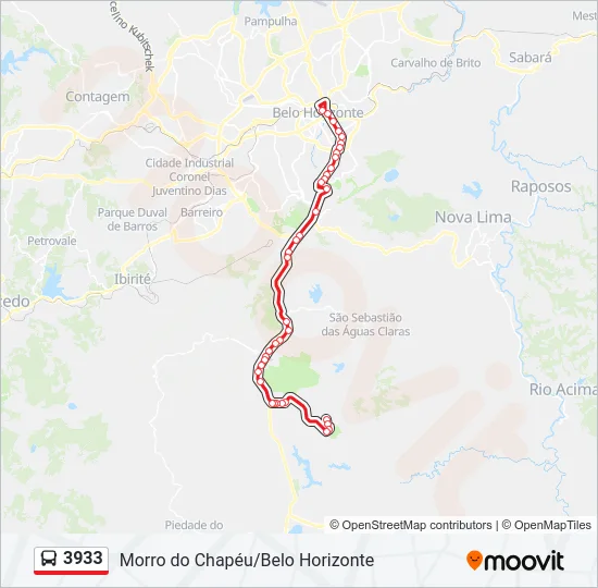 3933 Bus Line Map