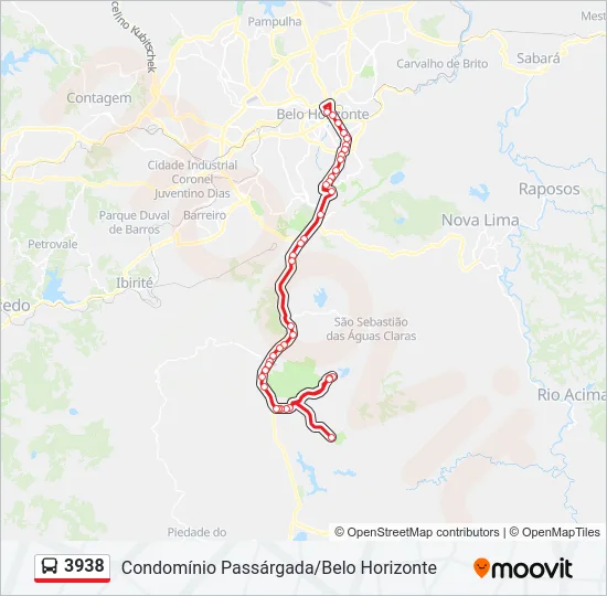 3938 Bus Line Map
