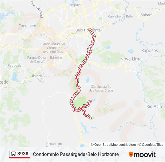 3938 Bus Line Map