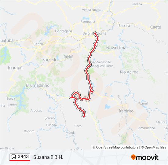 3943 Ônibus Line Map