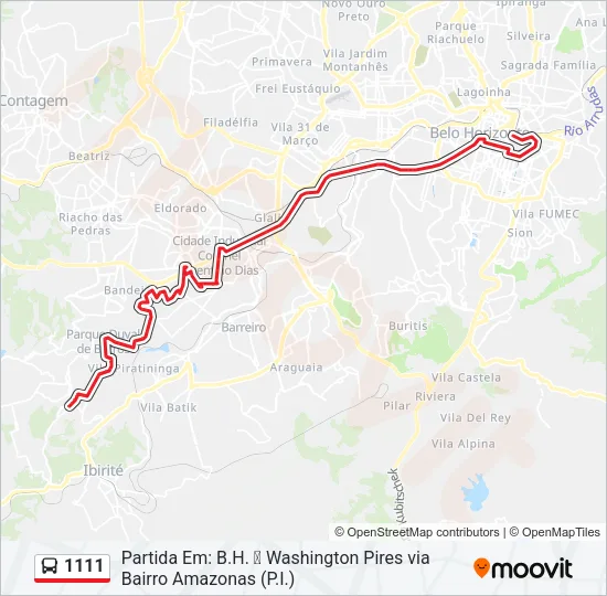 1111 Bus Line Map