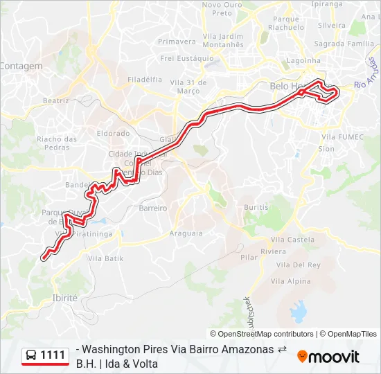 1111 Bus Line Map