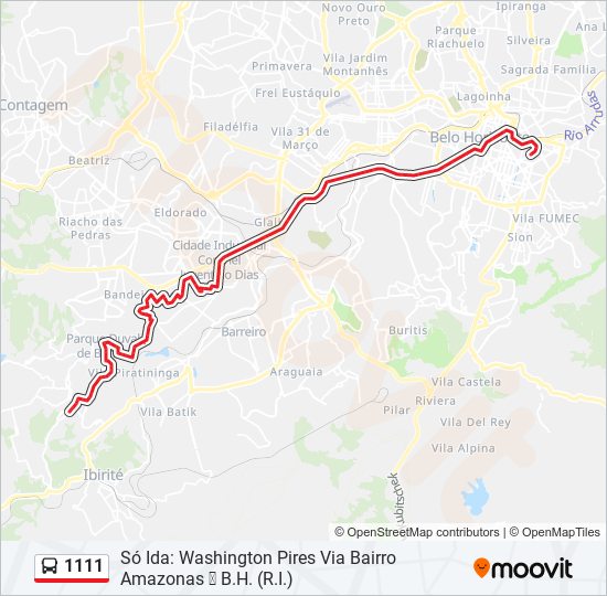 1111 bus Line Map