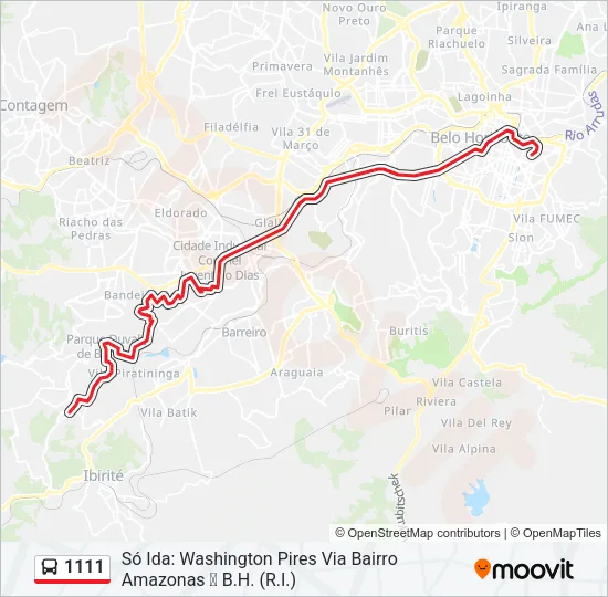 1111 Bus Line Map