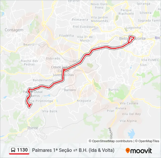 1130 Bus Line Map