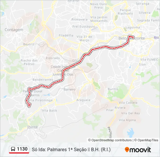 1130 Bus Line Map
