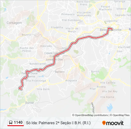 1140 Bus Line Map