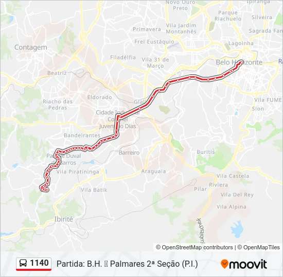 1140 Bus Line Map