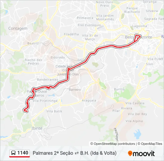 1140 Bus Line Map