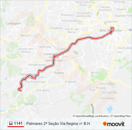 1141 Bus Line Map