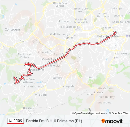 1150 Bus Line Map