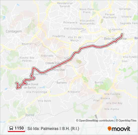 1150 Bus Line Map