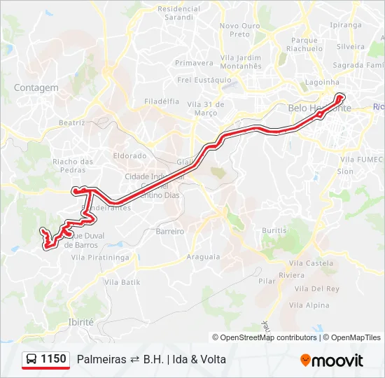 1150 Bus Line Map