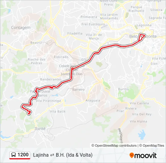 1200 Bus Line Map