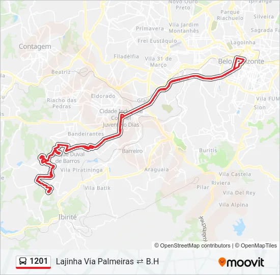 1201 Bus Line Map