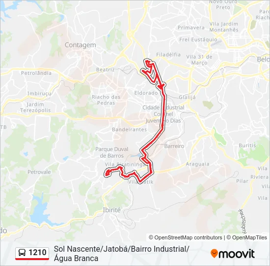 1210 Bus Line Map