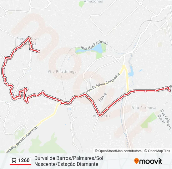 1260 Bus Line Map