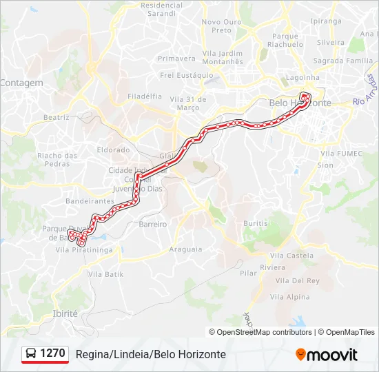 1270 Bus Line Map