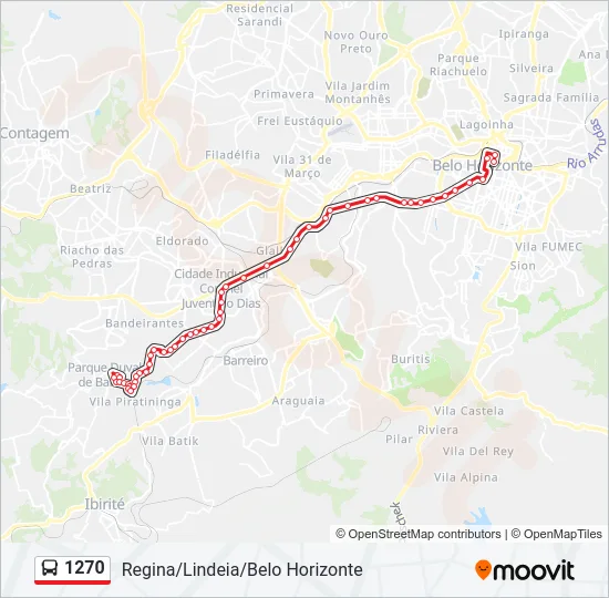 1270 Bus Line Map