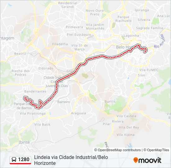 1280 Bus Line Map