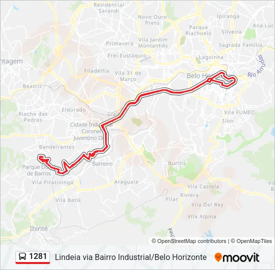 1281 Bus Line Map