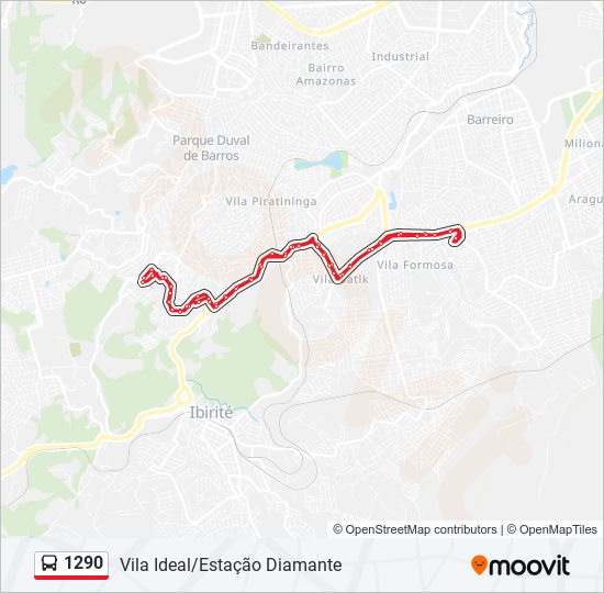 1290 bus Line Map