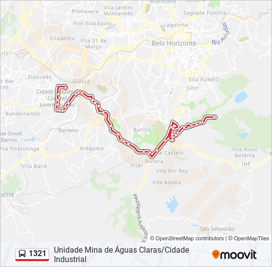 1321 bus Line Map