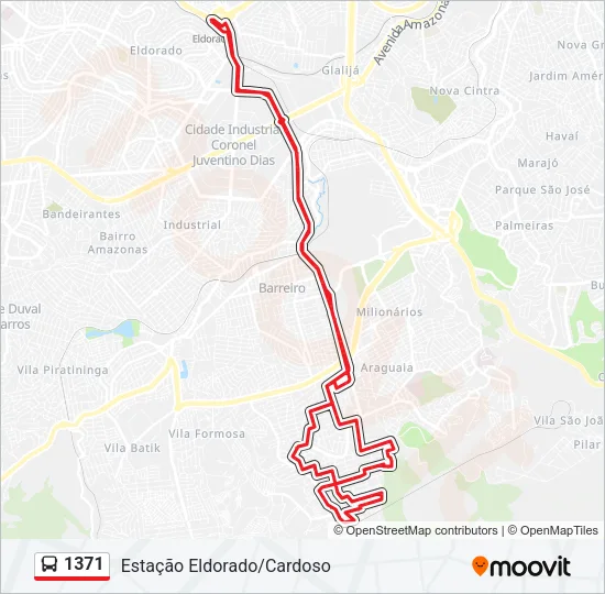 1371 Bus Line Map