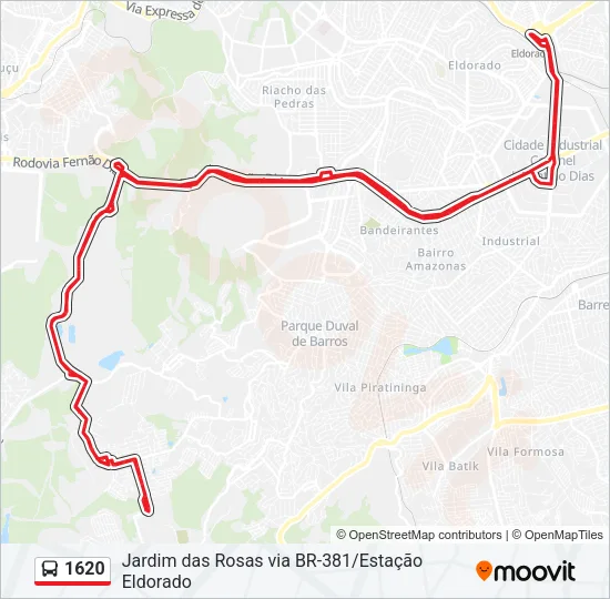 1620 Bus Line Map