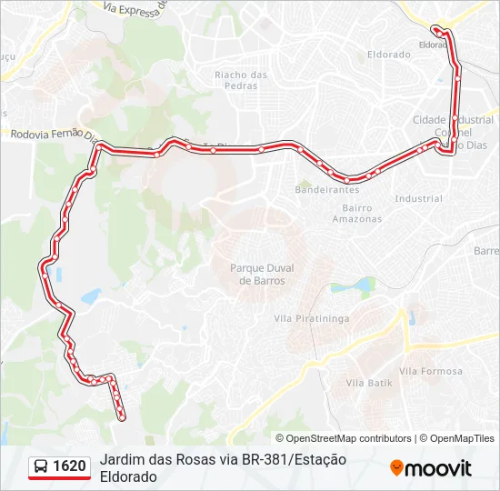 1620 Bus Line Map
