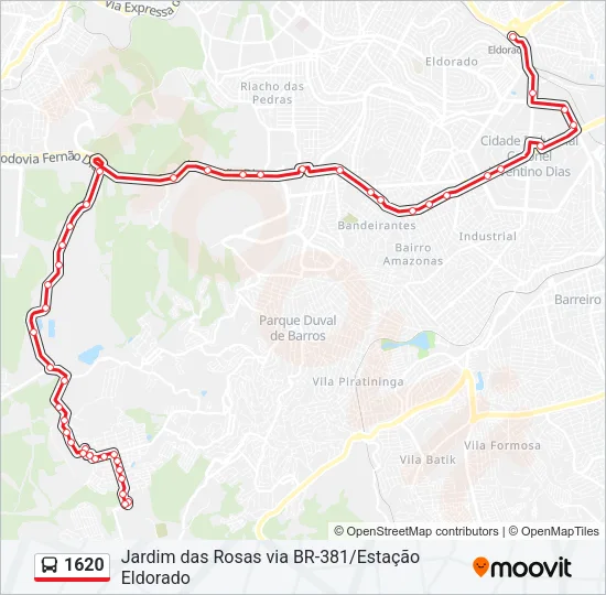 1620 Bus Line Map