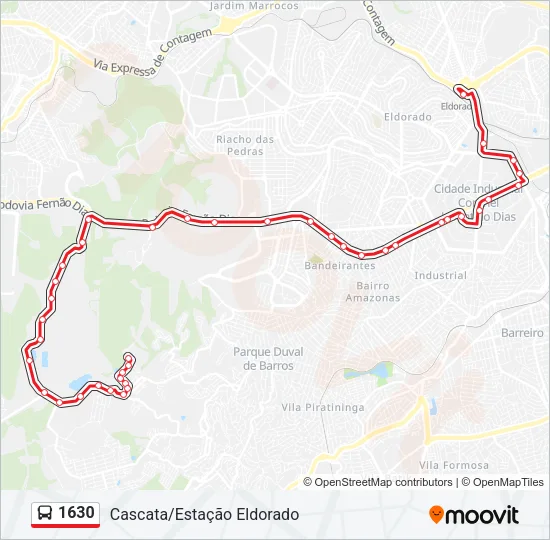 1630 Bus Line Map