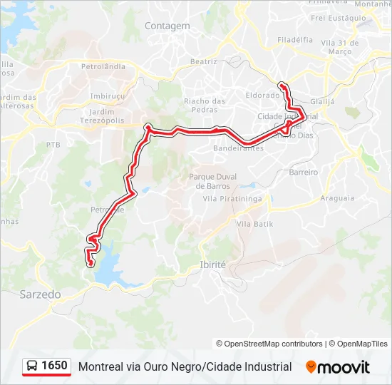 1650 Bus Line Map