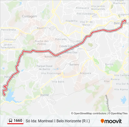 1660 Bus Line Map