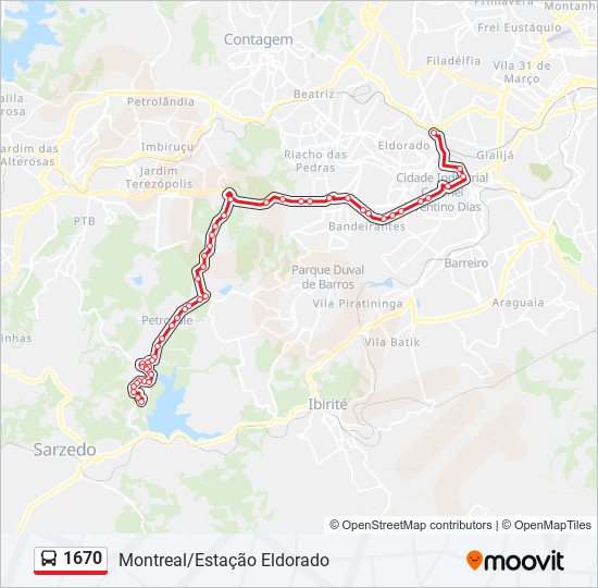 Mapa de 1670 de autobús