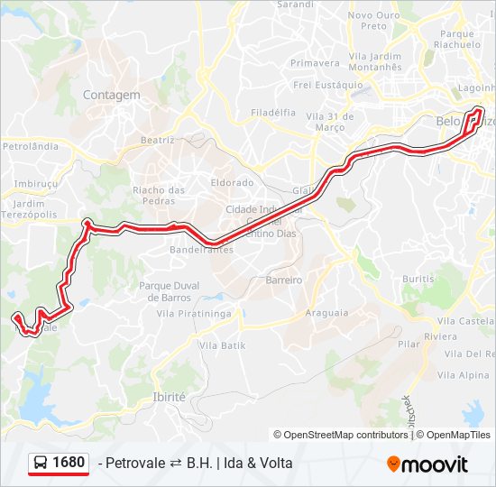 1680 bus Line Map