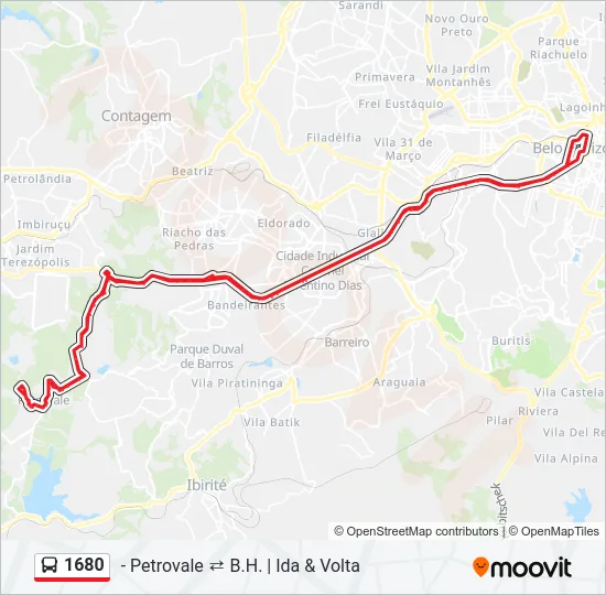 1680 Bus Line Map