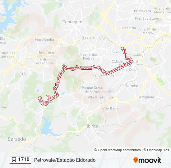 1710 Bus Line Map