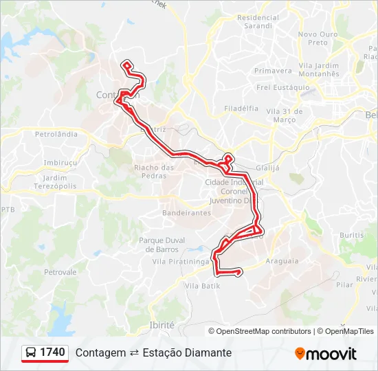1740 Bus Line Map