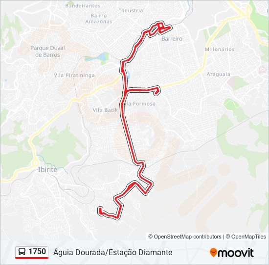 1750 bus Line Map